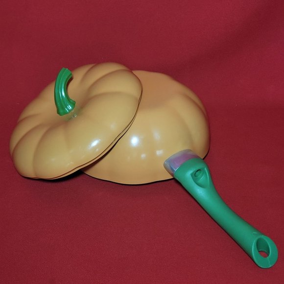 Nonstick Pumpkin Pan with Lid Aluminum Steel Saucepan Induction Cookware - Picture 9 of 10